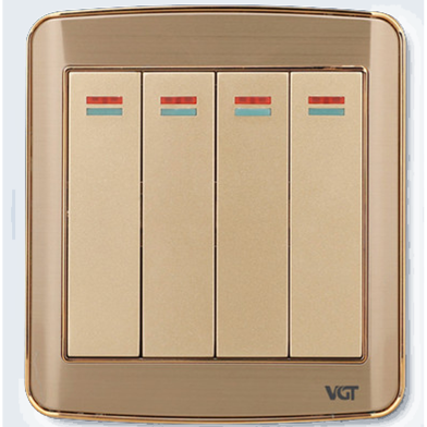 VGTEC 4 gang 1 way switch (Golden series) image