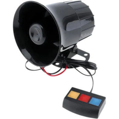 VIP Emergency 105dB Loud Horn For Car, Motorcycle, Electric Vehicle – 12V 30W Siren With Three Tones, Easy Installation, Durable Design image