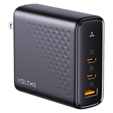 VOLTME REVO 140 Triple-Port PD 140W Wall Charger With GaN Tech Black image