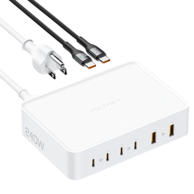 VOLTME REVO 240 (240W PD3.1, 6 Ports Desktop Power Station, GaNFast) White image