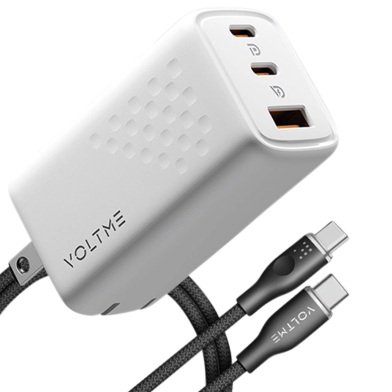 VOLTME REVO 67 Lite(Triple-Port PD 67W Wall Charger Bundle Set With GaN Tech) White image
