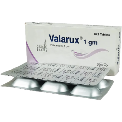 Valarux 1 gm Tablet 12's Pack image