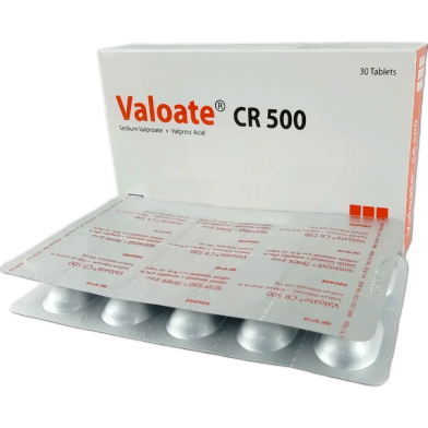 Valoate Cr 500 mg Tablet 10's Strip image