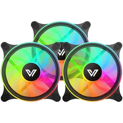 Value-Top CR10-1298ARGB 3 In 1 ARGB Case Fan Black image