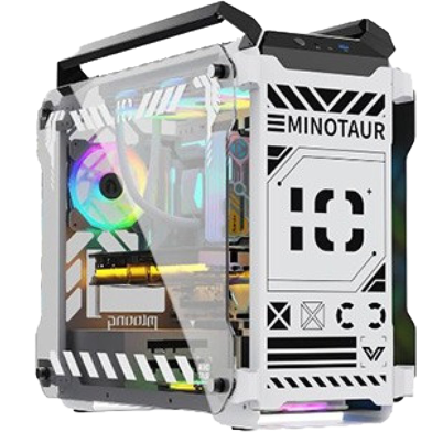 Value-Top Minotaur Mloong Series Open-Frame Gaming Case (White) image