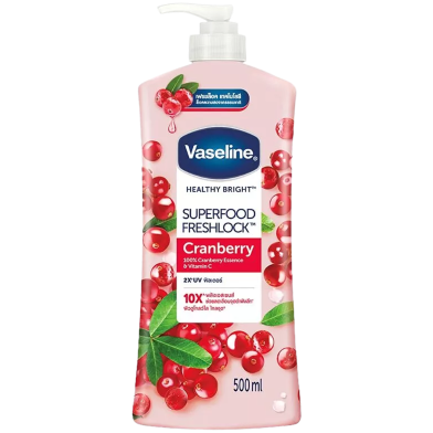 Vaseline Healthy Bright Superfood Freshlock Cranberry Body Lotion 500ml image