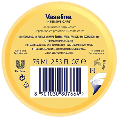Vaseline Intensive Care Deep Restore Body Cream - 75ml image