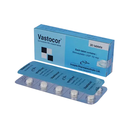 Vastocor 10 mg Tablet 10's strip image