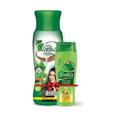 Dabur Vatika Hair Oil 300ml (Get Vatika Hair Fall Control Shampoo 90 ml Free) image