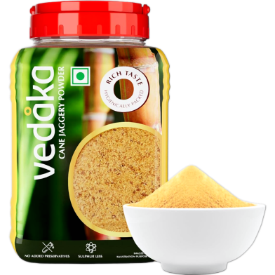Vedaka Cane Jaggery Powder 1 Kg Jar image