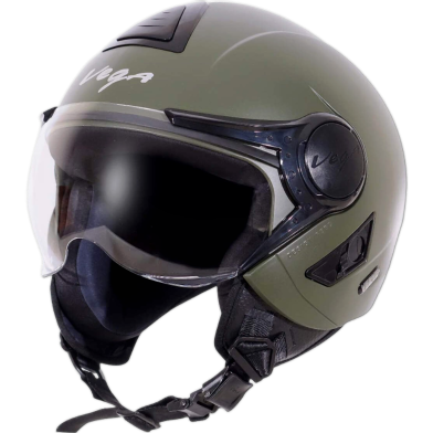 Vega Jeet Army Green Half Face Bike Helmet image
