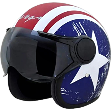 Vega Jeet Red and White Half Face Bike Helmet image