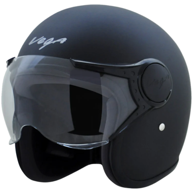 Vega Jeet Matt Black Half Face Bike Helmet image