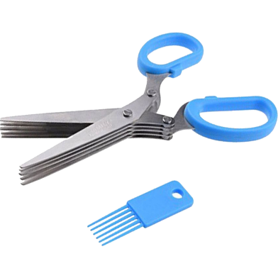 Vegetable Cutter 5 Blade Scissor (Any Color) image