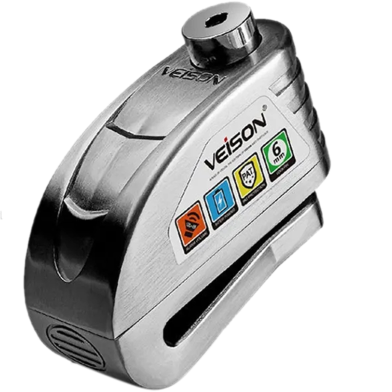 Veison Dx19s Waterproof Acidproof 6mm 130db Alarm Ag13 Powered Anti-Theft Disc Lock image