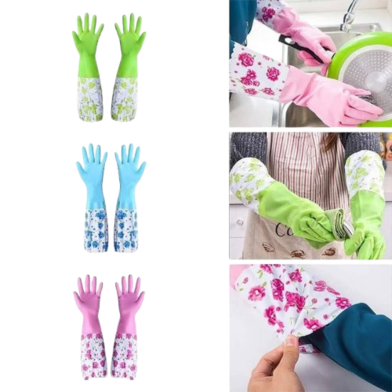 Warm Household Gloves 1 Pair – Winter Dishwashing Kitchen Helper Waterproof image