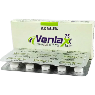 Venlax 75 mg Tablet 10's strip image