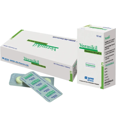Vermikil 400 mg - 2's Strip Chewable Tablet image
