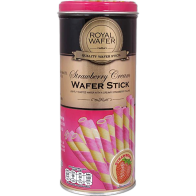 Vfoods Royal Wafer Stick Strawberry In Tin 125gm image