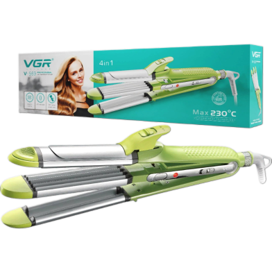 Vgr V 569 Multi Styler 4 In 1 Straightener Curler Crimper And Waver Salon Series For Women image