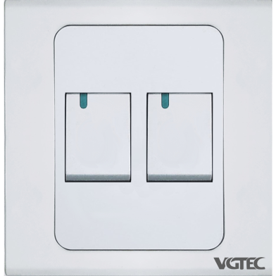 VGTEC 2 Gang 1 way switch (Exclusive series) image