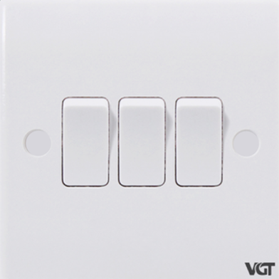 VGTEC 3 Gang 2 way switch (Classic series) image
