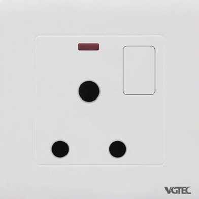 Vgtec 3 Pin round socket with switch (Cute series) image