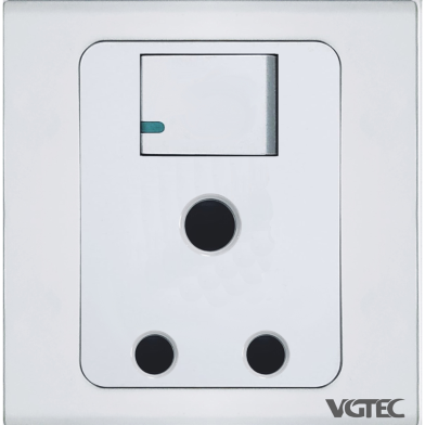 Vgtec 3 Pin round socket with switch (Exclusive series) image