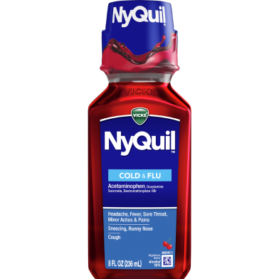 Vicks NyQuil Cough Cold and Flu Relief Liquid - 236 ml image