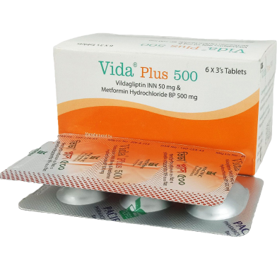 Vida Plus 50 mg, 850 mg Tablet 10's Strip image