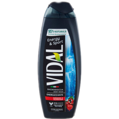 Vidal Energy And Sport Bagnodoccia Body Wash 500ml image