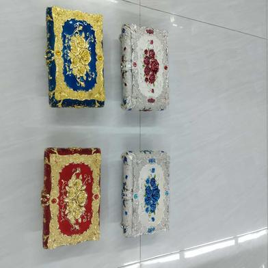 Vintage Jewelry Box with Rose Relief Design, Zinc Alloy, Rust Resistant, Golden Blue image