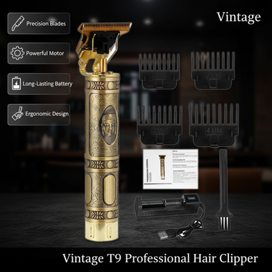 Vintage T9 Electric Professional Hair Clipper Hair Cutting Machine Trimmer Slide 2
