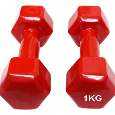 Vinyl Dumbbell 1 Kg with Pair - Multicolor image