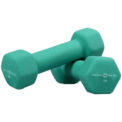 Vinyl Dumbbell 1kg -Green - 2pcs image