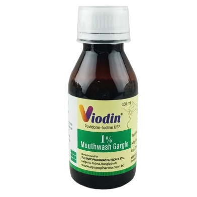 Viodin 1 Percent Mouthwash 100 ml bottle image