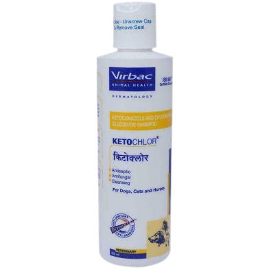 Virbac Ketochlor Antifungal Antiseptic Shampoo For Dogs Cat 200ml image