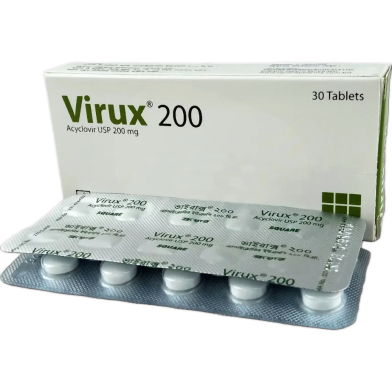 Virux 200 mg Tablet 10's Strip image