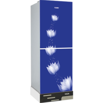 Vision Glass Door Refrigerator RE-252L Blue New Bottom Mount image