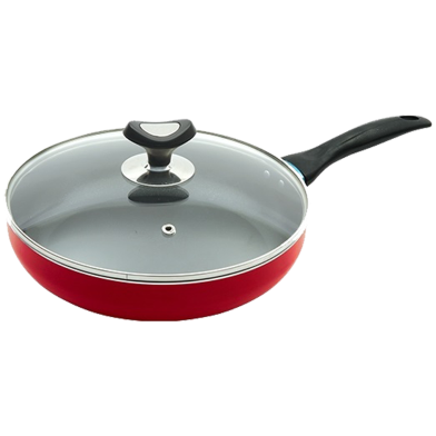 Vision Ns Glamour Fry Pan With Lid Ib (Red) 24Cm - 823696 image