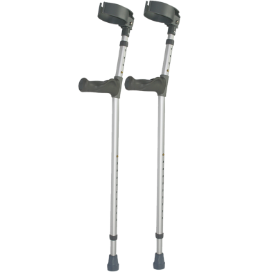 Vissco Astra Elbow Crutches Adjustable Elbow Support PVC Grip Handle Light Weight Height Adjustable Walking Stick 1 Pair Universal image