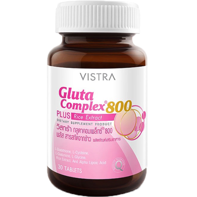 Vistra Gluta Complex 800 Plus Rice Extract 30 Tablets image
