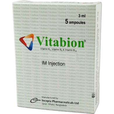Vitabion (100 Mg, 100 Mg, 1 Mg)/3 ml IM Injection-3 ml Ampoule image
