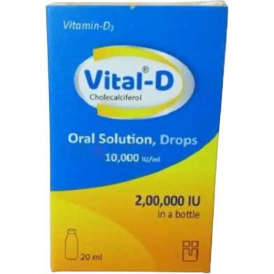 Vital-D 10000 IU/ml Oral Solution 20 ml bottle image
