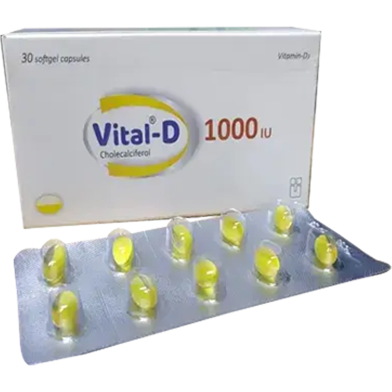 Vital-D 1000 IU - 10's Strip Capsule image