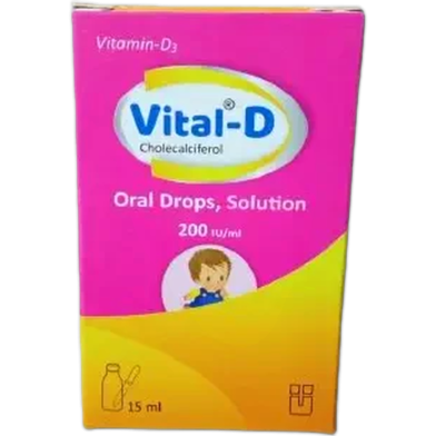 Vital-D 200 Iu/ml Pediatric Drops 15 ml Bottle image
