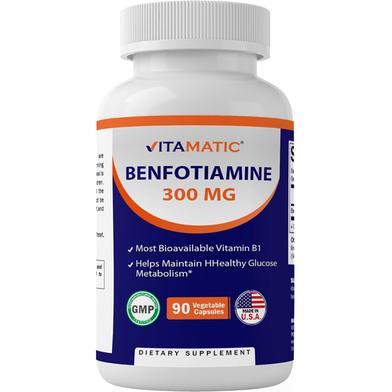 Vitamatic Benfotiamine 300 mg – 90 Veg Capsules -344313876 image