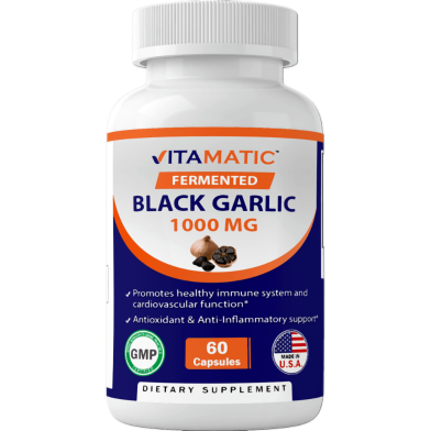 Vitamatic Fermented Black Garlic Extract 1000mg 60 Capsules image