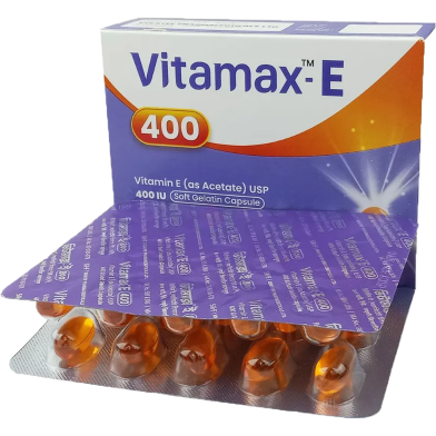 Vitamax-E 400 IU Capsule 15's Strip image