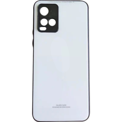 Vivo Y21 Tempered Glass Back Cover With Camera Protection Premium Case (Multicolor) image